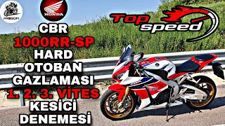Honda Cbr1000Rr-Sp Top Speed & 299 İle Gi̇derken Önüme Araba Kirdi & Kuzey Marmara Otoban Gazlamasi