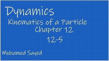 Problem 12-5 Dynamics Hibbeler 14th (Chapter 12) Engineering Dynamics - Kinematics of a Particle
