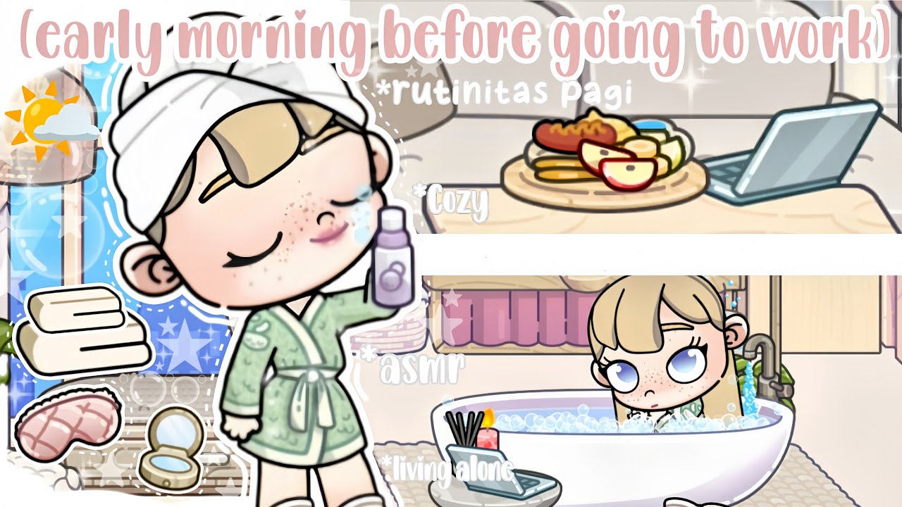 🌤️ (early morning routine before going to work 𝟑 .ᐟ) || (asmr) @avatarworldbypazu 