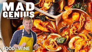 Justin Chapple Makes Cataplana - Portuguese Fish Stew | Mad Genius | Food &amp; Wine
