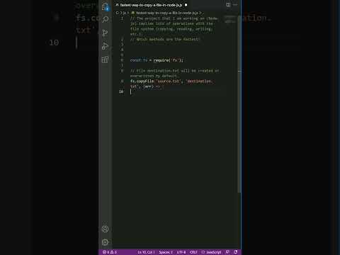 javascript - Fastest way to copy a file in Node.js