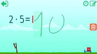 Multiplikationen mit 2, 3, 4, 5 und 10. Mathe App für Kinder.