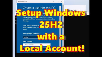 How to setup Windows 11 25H2 with a local account