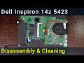 How to disassemble and clean laptop Dell Inspiron 14z - 5423
