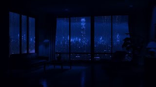 Live Stream Light Rain Sounds - City Night Ambience for Relaxation | Gentle Rain on Window