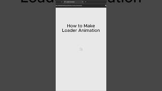 how to make loading animation under 30 sec #coding #html #htmlcss #tutorial #tutorials #frontend