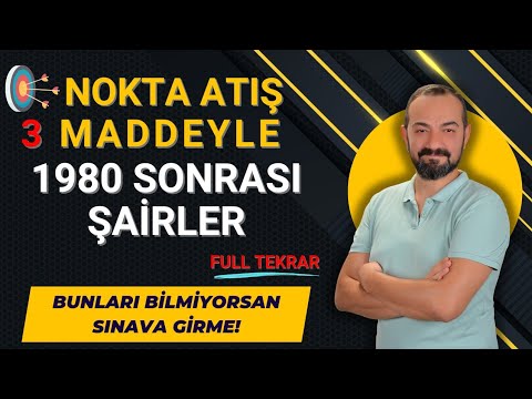 NOKTA ATIŞ 3 MADDEYLE 1980 SONRASI ŞAİRLER