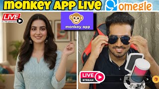 Crazy ho gaya aaj toh Monkey app Live Omegle Day 8 || Dissbanter