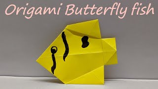 How to make paper butterfly fish - origami butterfly fish - diy paper butterfly fish