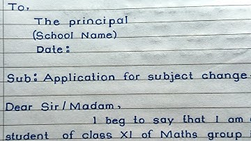 Application For Change Of Subject || Subject Change Application || MM Handwriting