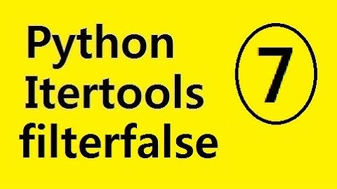 Python itertools filterfalse II revisited
