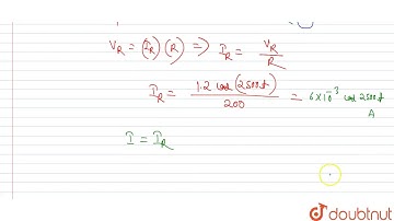A `200 Omega` resistor is connected in series with a `5(mu)F` capacitor. The voltage across the ...
