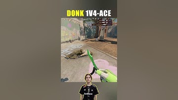 Donk Incredible ACE - 1v4 Clutch on Overpass!!😳🔥#cs2 #donk #gamingshorts