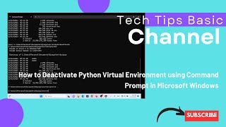 How to Deactivate Python Virtual Environment using Command Prompt in Microsoft Windows #tips