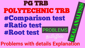 Real Analysis / problems / PG TRB / POLYTECHNIC TRB MATHS