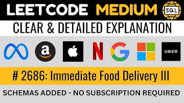 Leetcode MEDIUM 2686 - Immediate Food Delivery III - Complete SQL Explained by Everyday Data Science