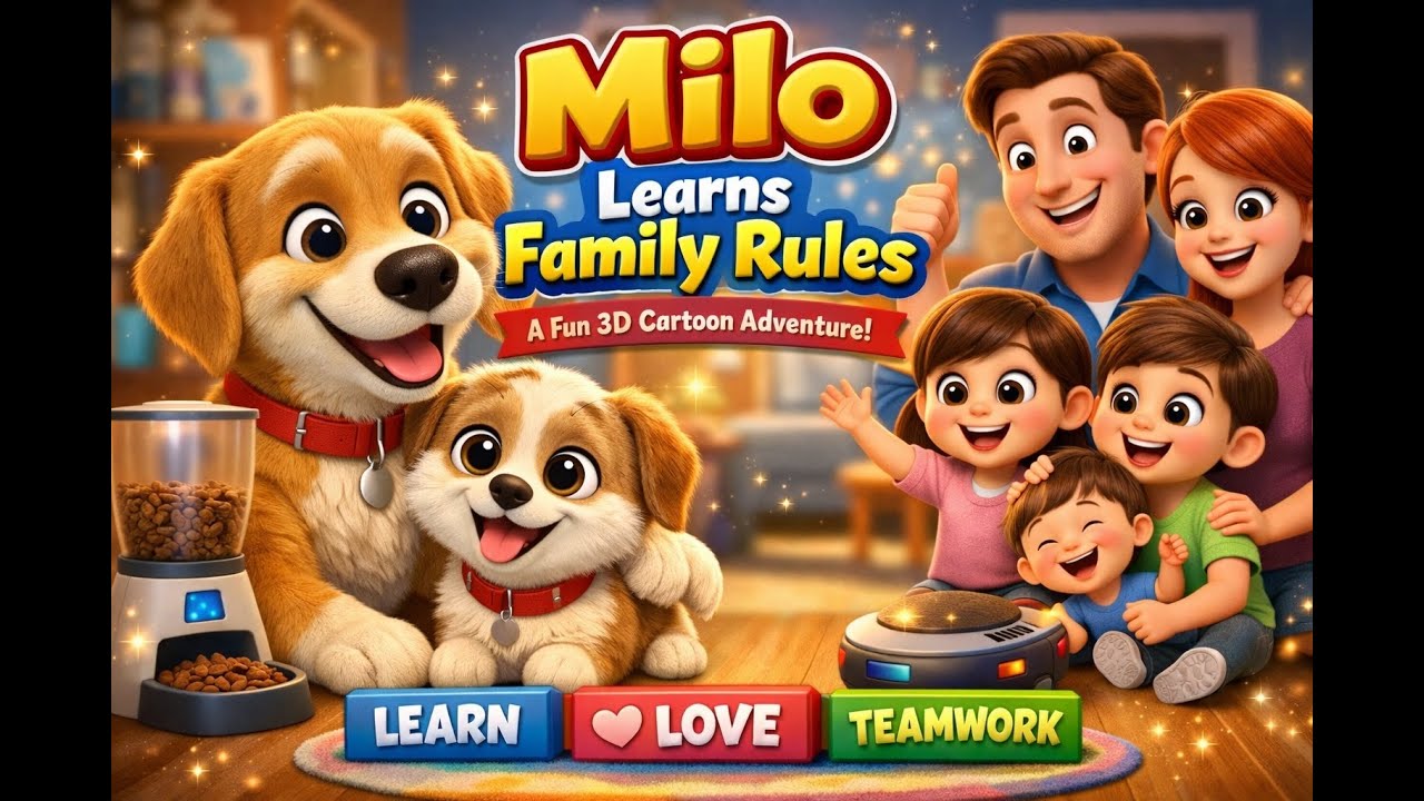 Fun Dog Cartoon for Kids! Milo Learns FAST 🐾✨ 