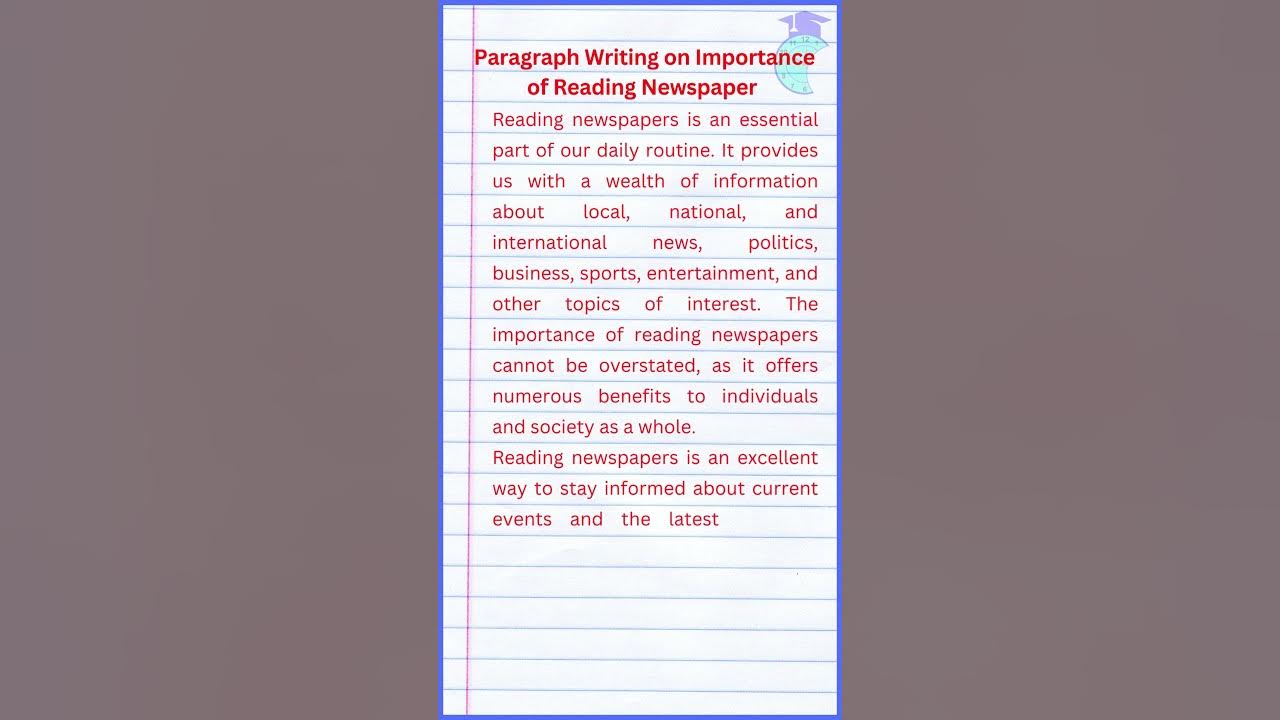 paragraph-writing-on-importance-of-reading-newspaper-youtube
