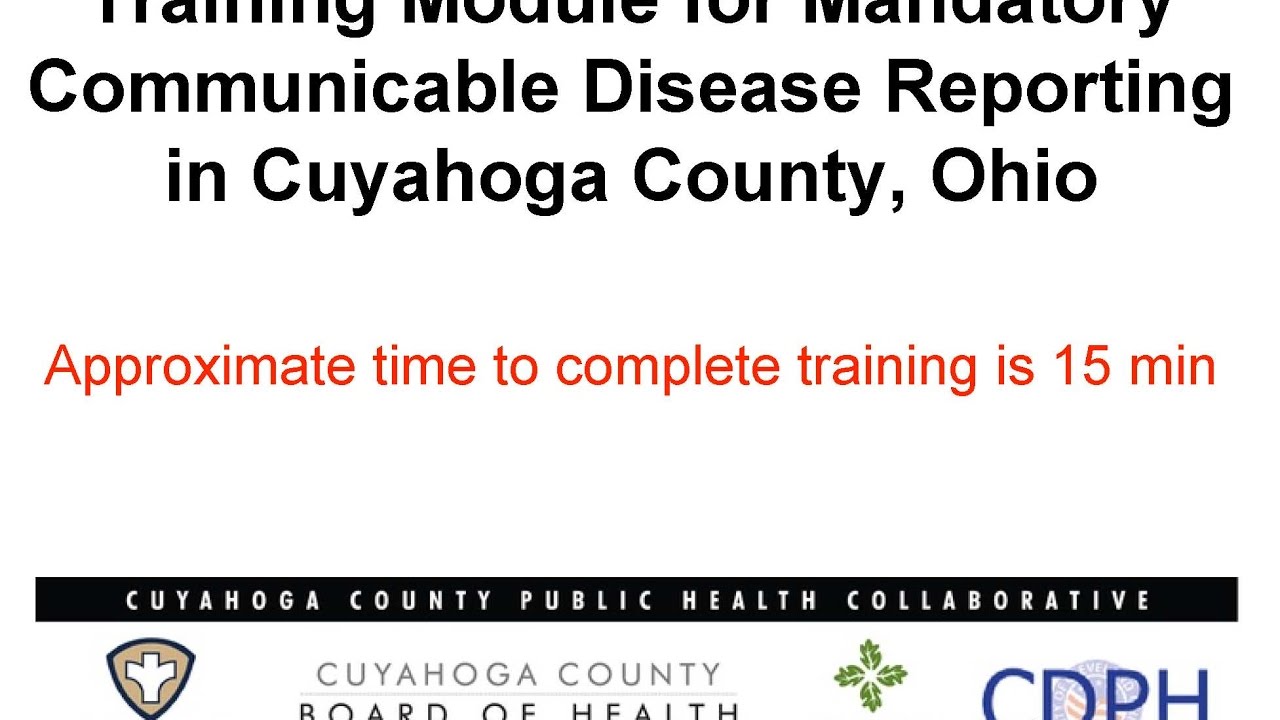 Communicable Disease Reporting Guidance for Cuyahoga County, Ohio - YouTube