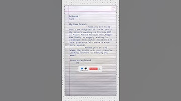 write a letter to your friend inviting him to Attend Your Sister Marriage|| #shorts #informalletter