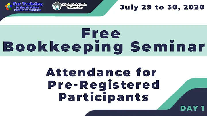 TWO DAY FREE ONLINE BOOKKEEPING SEMINAR | June 29 and 30, 2020