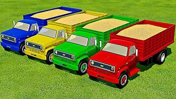 LOAD & TRANSPORT SOYBEANS WITH CHEVROLET TRUCKS - Farming Simulator 22