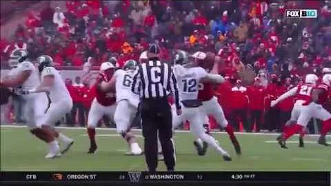 Antonio Reed Massive Hit against Michigan St.