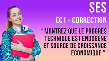EC1 Corrigé - Montrez que le progrès technique est endogène et source de croissance économique