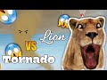 Lion vs tornado wild animals online