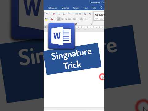 Auto Signature Trick