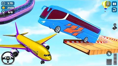 Vertical Impossible Bus Mega Ramp - Bus Stunt Tracks Racing 3D - Impossible Bus | Android Gameplay