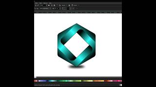 Modern Polygon Logo Design in CorelDraw #shorts #drawing
