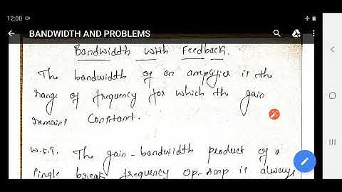 BANDWIDTH AND PROBLEMS