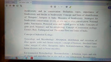 UNIT-3  UGC NET ENVIRONMENTAL SCIENCE Syllabus for June 2019