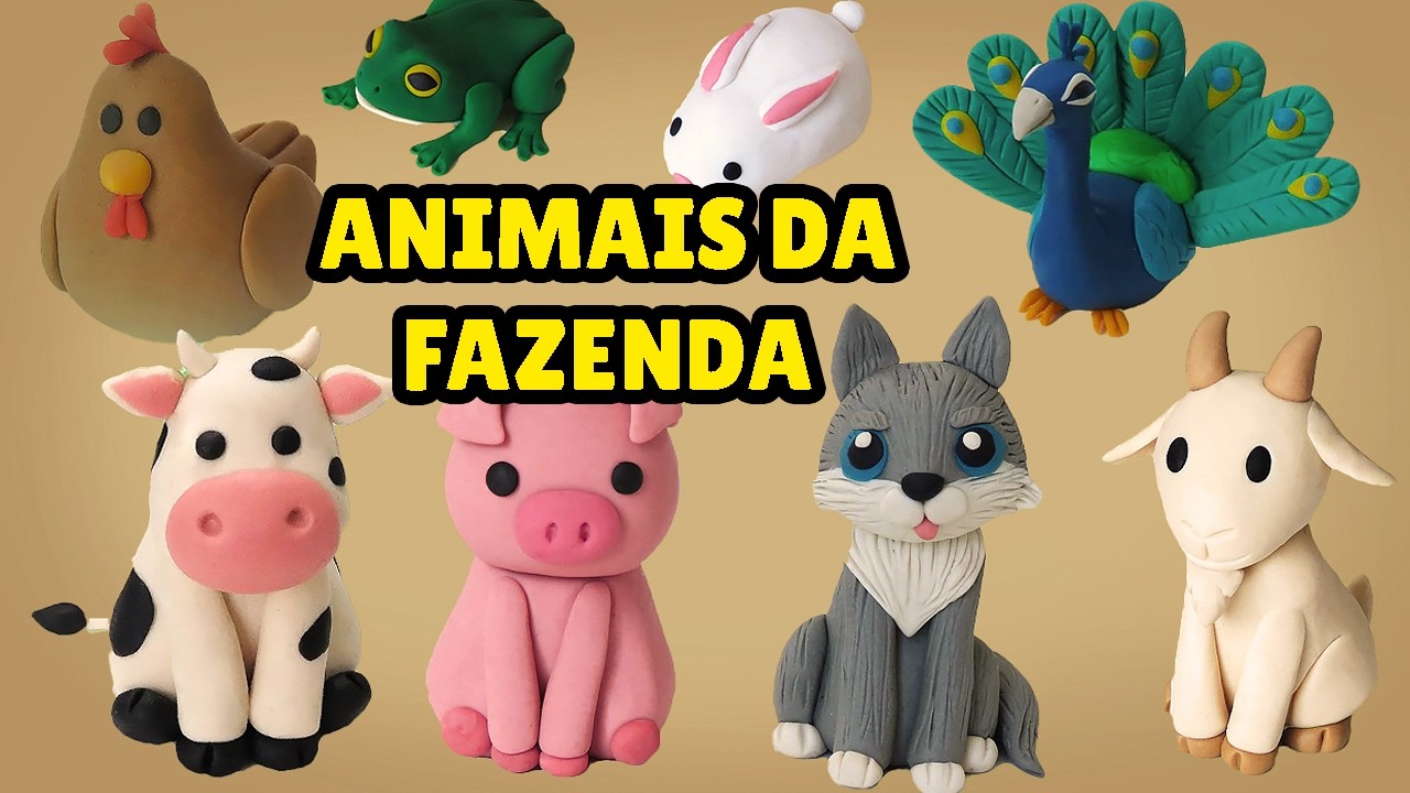 🔴 ESPECIAL ANIMAIS FAZENDA MINIATURA! Compilado Biscuit, clay, plastilina e Pasta Americana DIY