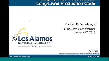 IDEAS-ECP Webinar: Bringing Best Practices to a Long Lived Production Code