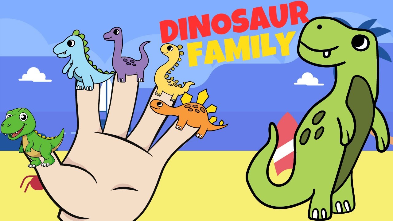 Dinosaur Finger Family Song Fun & Educational Nursery Rhyme Jurassic