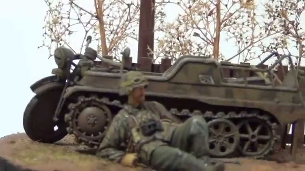 Tamiya 1/35 Kettenkrad/Hellcat diorama build