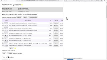 Adjusting settings and questions of an assessment in Lumen OHM