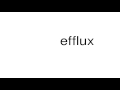 How to pronounce efflux