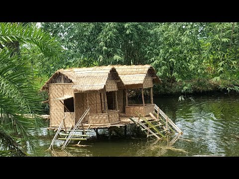 Swimming Pool House Making By Smart Village Boys - Build House On Fish Farming Ponds Water