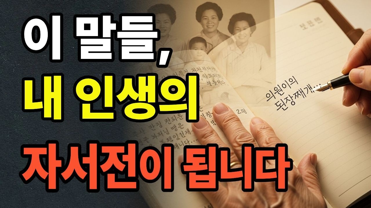 [시니어지혜] 글솜씨 없어도 괜찮습니다. 당신의 삶 자체가 이미 '명작'이니까요