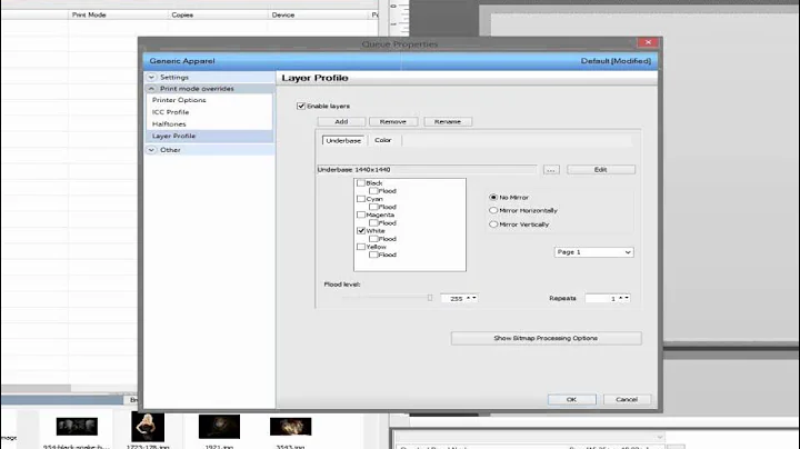 Digital Factory Apparel Queue&Job options