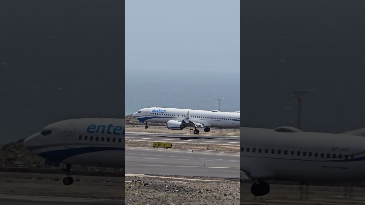Enter Air Boeing 737 MAXX 8 (SP-EXI)(21-08-25) landing at TFS from WAW 