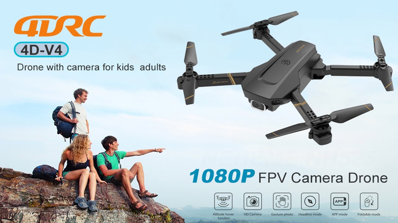 4DRC V4 Drone with Camera for adults 1080P HD FPV Live Video Foldable RC Quadcopter Helic