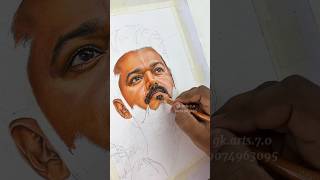 Drop a '🔥' if you want to see the final reveal! | Thalapathy vijay colour pencil drawing