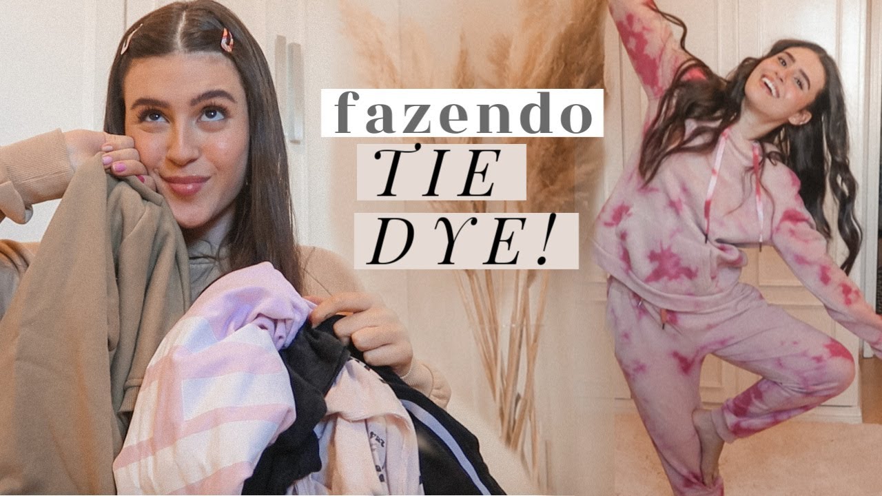 FAZENDO TIE DYE EM VÁRIAS ROUPAS (com água sanitária) E AMANDO!🤩  | Lorrine Mondin