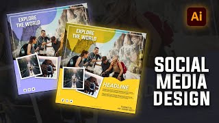 Illustrator CC Tutorial | Graphic Design |   Social Media Banner Design