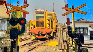 Compilation of 2 Railway Crossings at Pasuruan City Station, East Java
