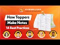 How toppers make notes 14 best practices